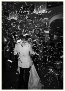 Luxury wedding of Amy and Dan in Mayfair, London, UK, featuring Comex Entertainment's premium live music acts, bands and DJs.