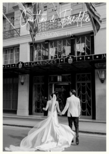 Luxury wedding of Caitlin and Freddie at Claridges in London, UK, featuring Comex Entertainment's premium live music acts, bands and DJs.